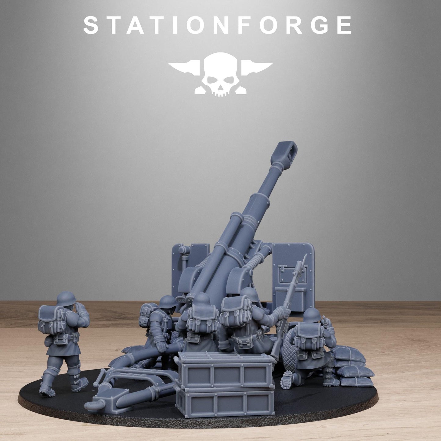 FreeGuard Light Artillery, Modular Sci-Fi Artillery by STATIONFORGE, Sci-fi Wargames Proxy, Imperial Guard Army Long Range Artillery Proxy
