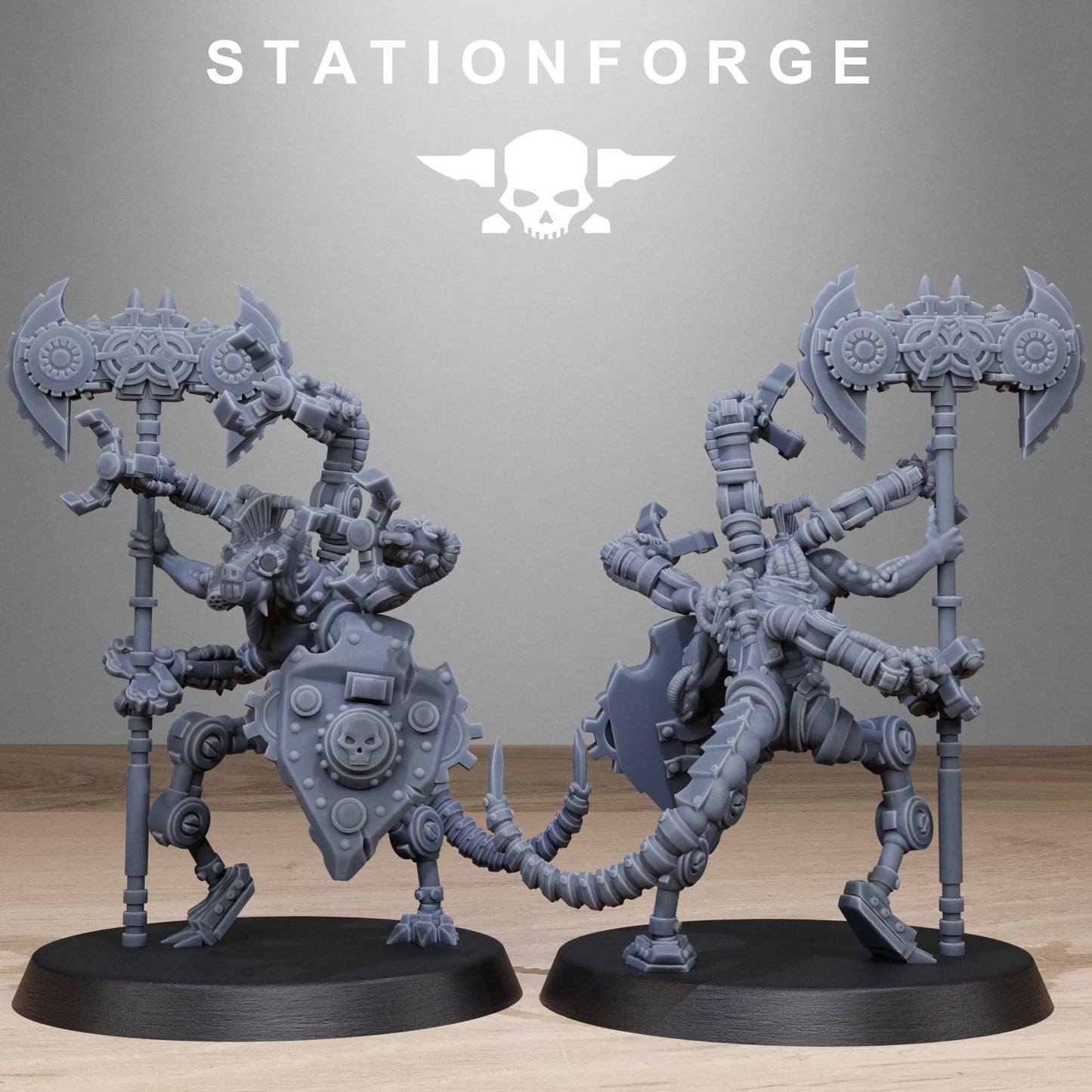 Raticus Technoclaw, Space Techno-Rats, monopose Sci-Fi warriors by STATIONFORGE, Sci-Fi Wargames Rat-Themed Grimdark miniatures