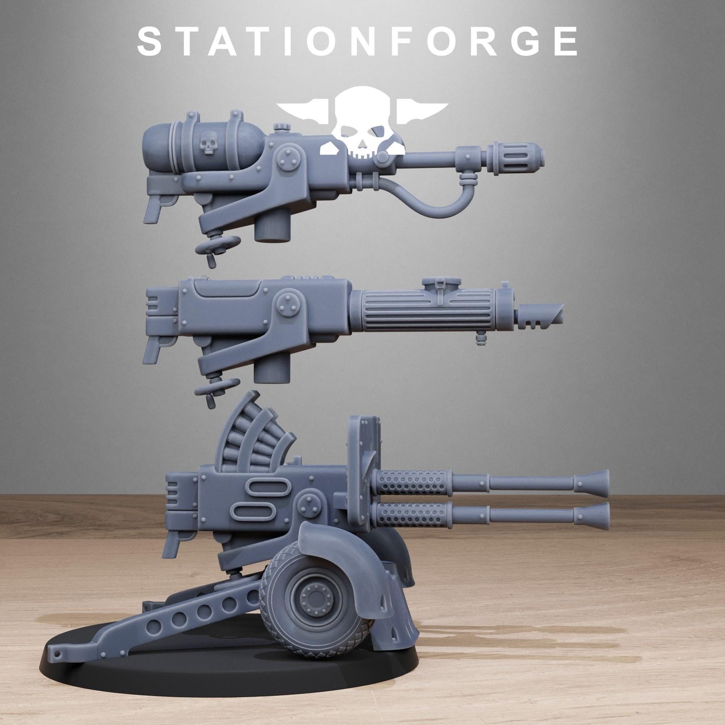 FreeGuard Light Machine Gun, Heavy Weapons Team,  Imperial Guard Miniatures by STATIONFORGE