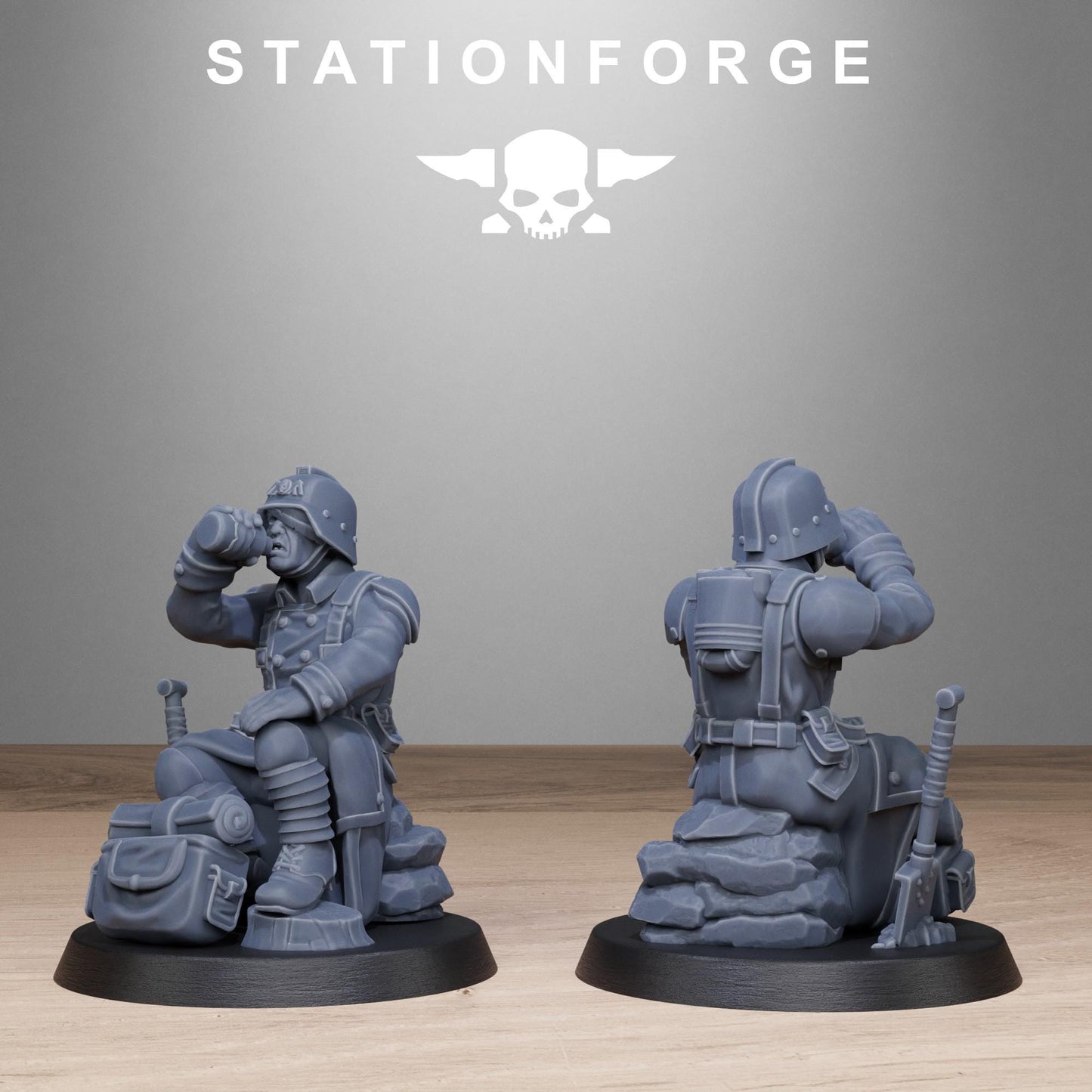 GrimGuard Chill Squad, Death Korps Proxy, Sci-Fi Wargames Miniatures by STATIONFORGE