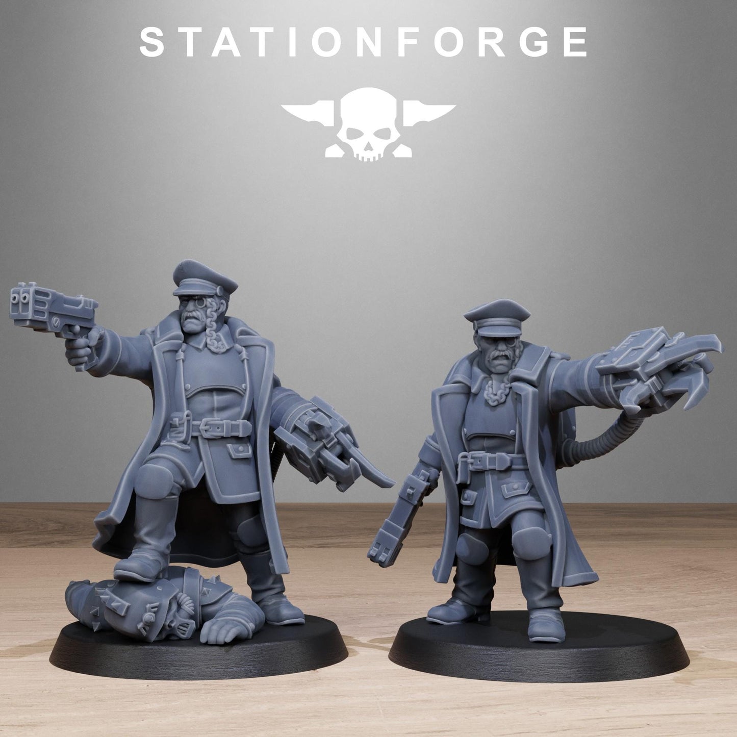 FreeGuard Officer, Imperial Guard Proxy, Sci-Fi Wargames Miniatures by STATIONFORGE
