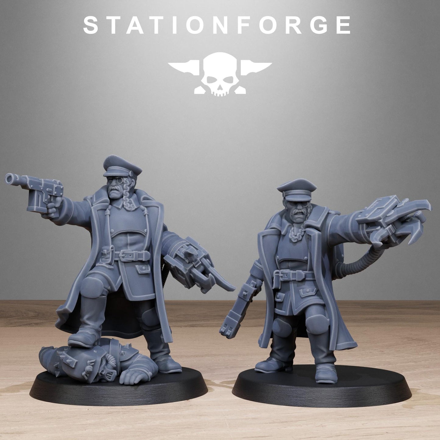 FreeGuard Officer, Imperial Guard Proxy, Sci-Fi Wargames Miniatures by STATIONFORGE