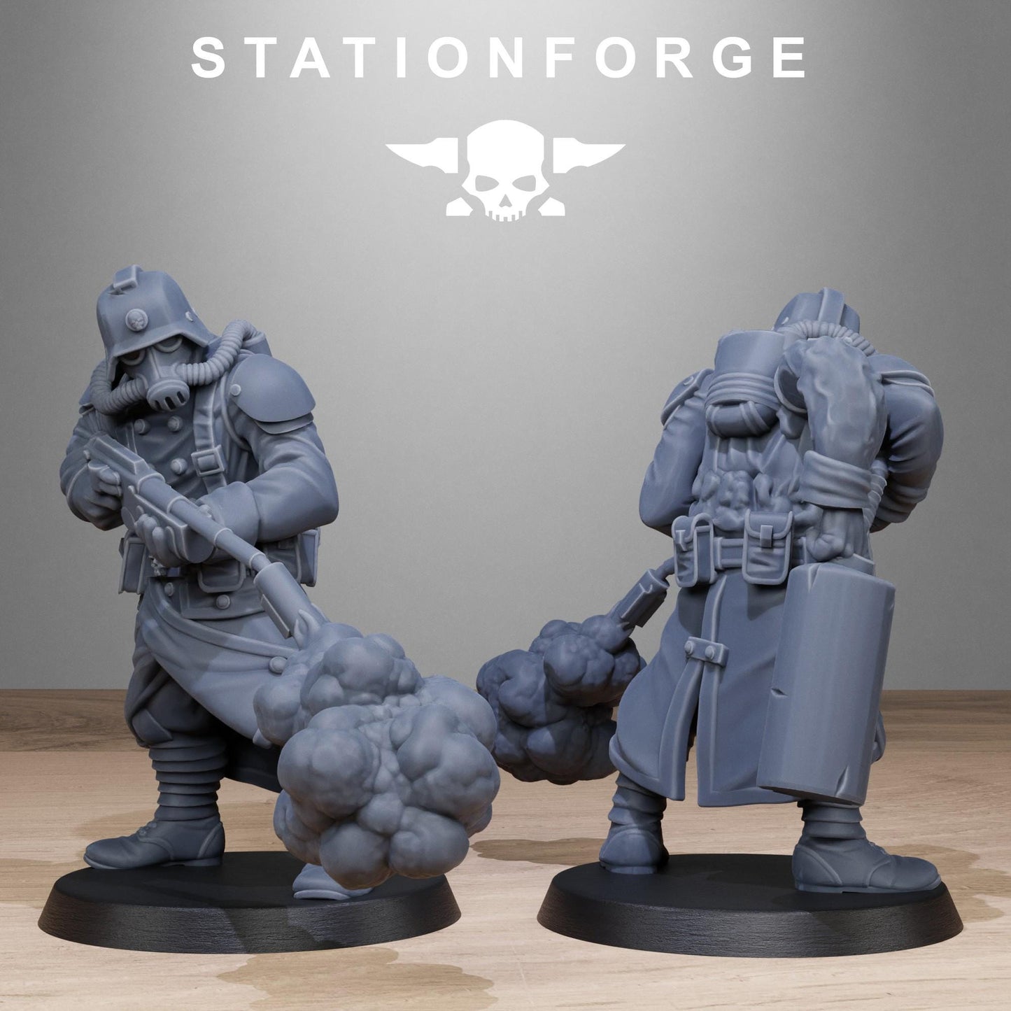 GrimGuard Radioactive Mutants, Death Korps Proxy, Sci-Fi Wargames Miniatures by STATIONFORGE