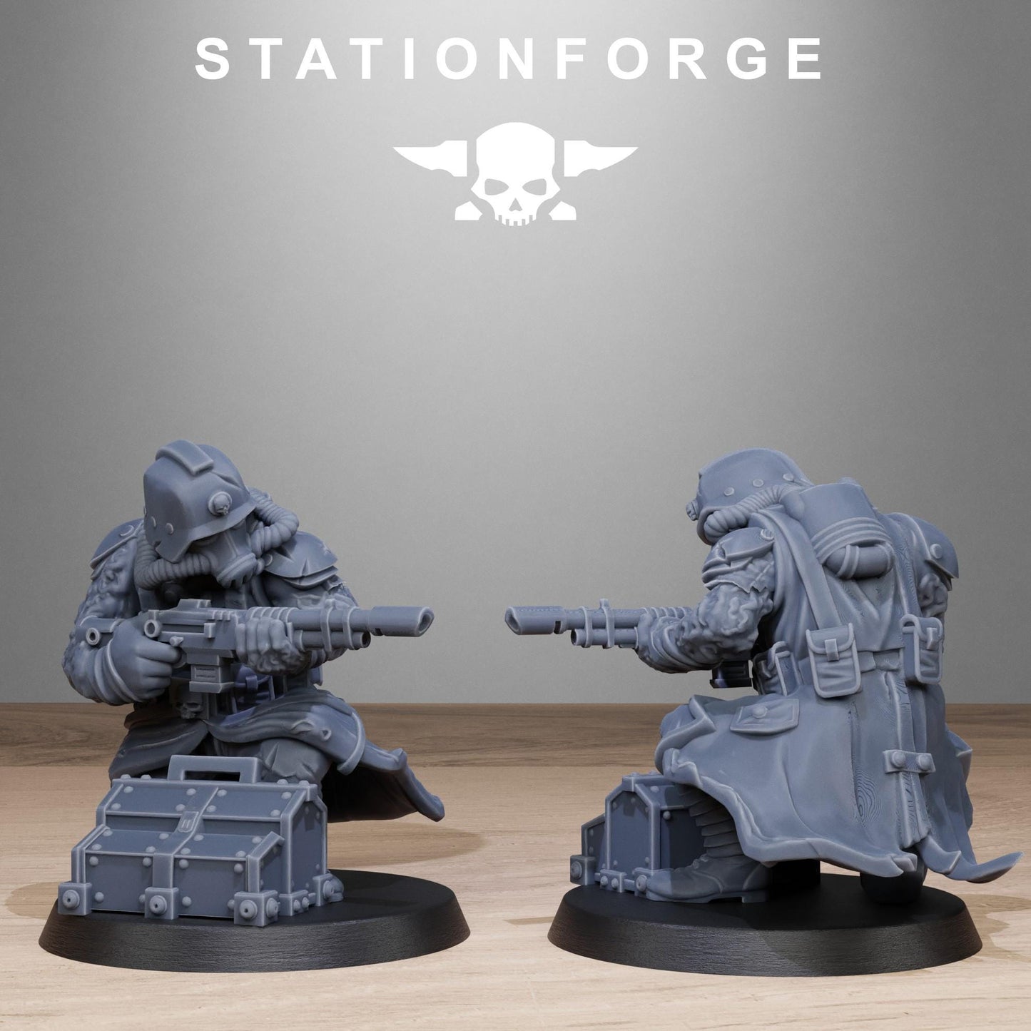 GrimGuard Radioactive Mutants, Death Korps Proxy, Sci-Fi Wargames Miniatures by STATIONFORGE