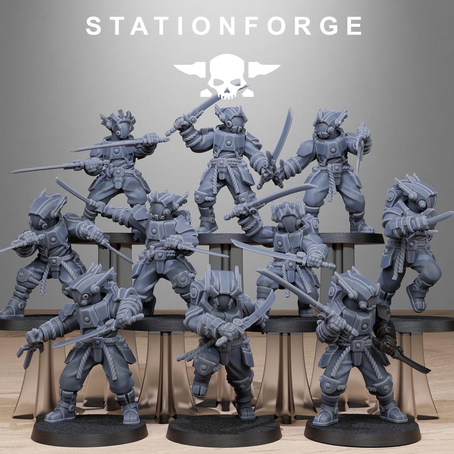 Tarion Melee Infantry, Communitarian Alien Infantry, Sci-Fi Wargames Miniatures by STATIONFORGE