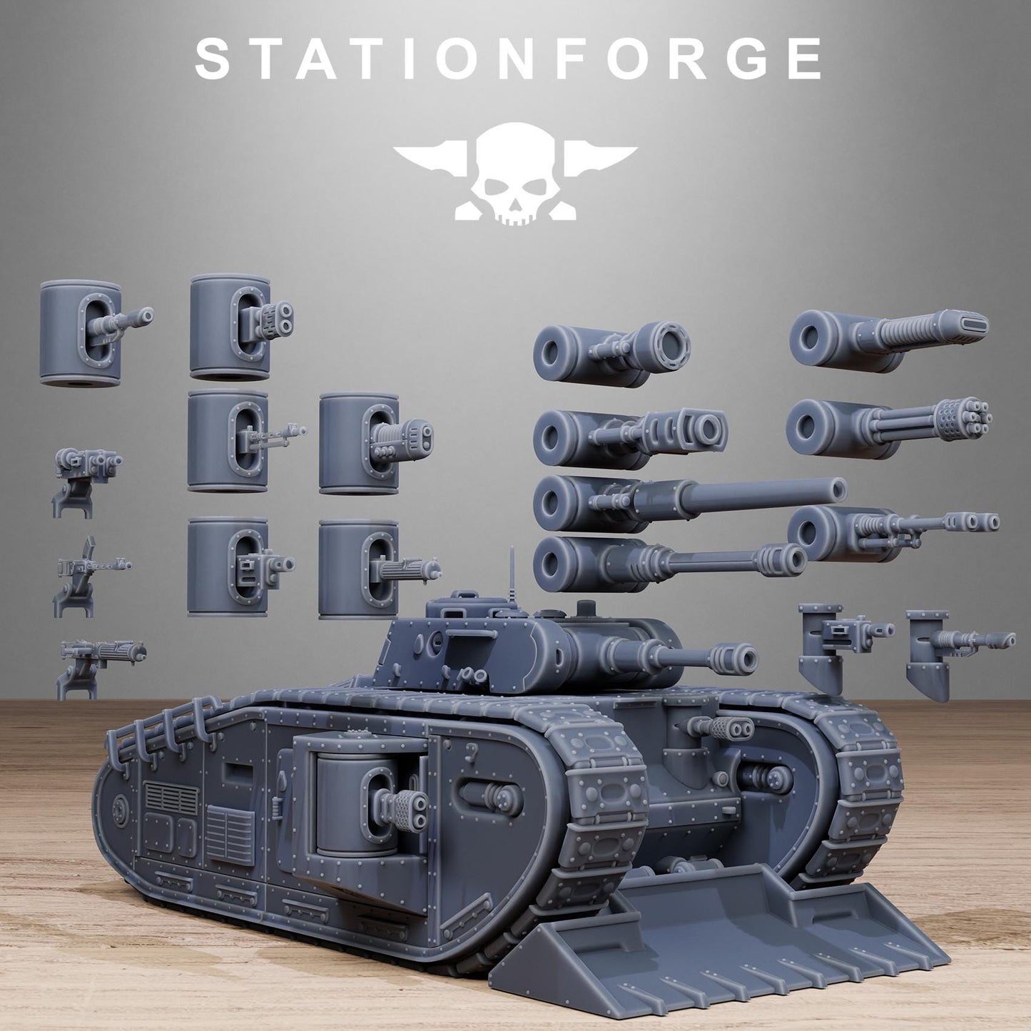 FreeGuard Heavy Tank - GrimGuard Heavy Tank, Sci-Fi Space Guard Soldiers by STATIONFORGE