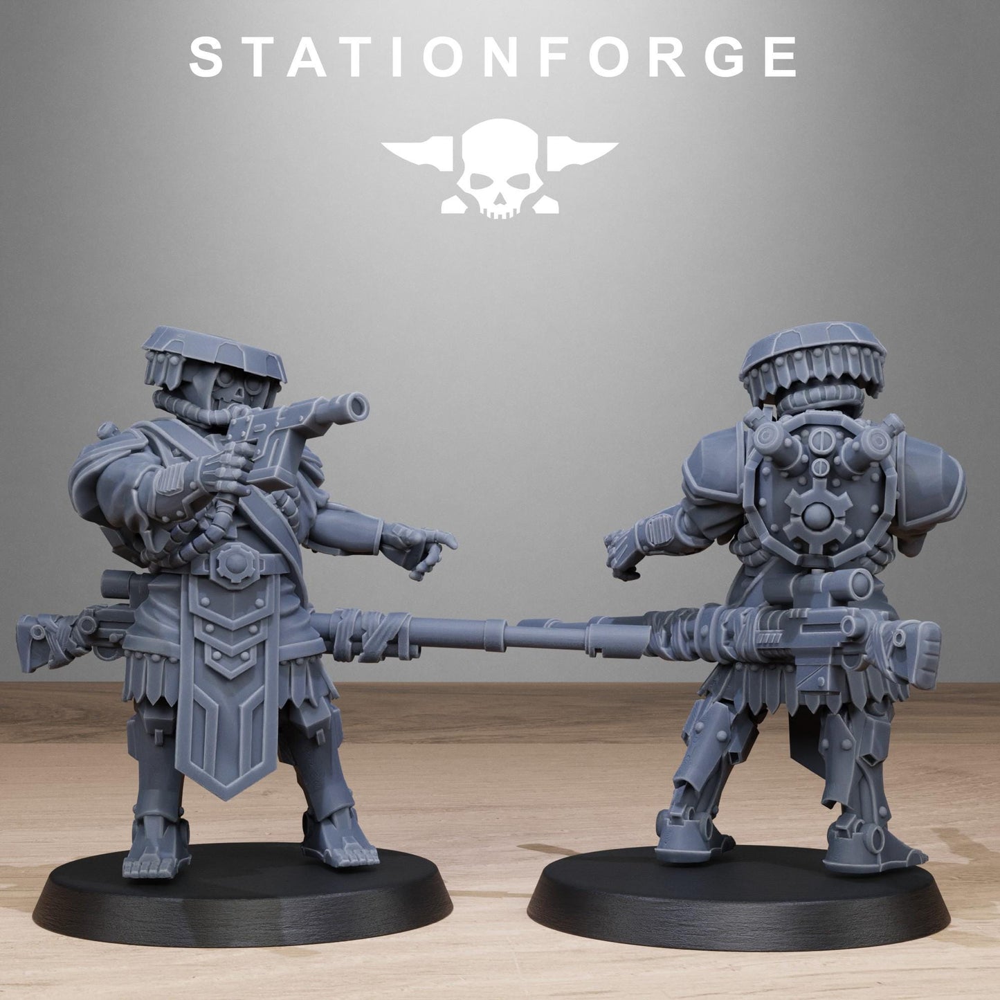 Scavenger Snipers, Space Techno-bots, modular Sci-Fi warriors by STATIONFORGE, Sci-Fi Wargames Cyber-themed Grimdark miniatures