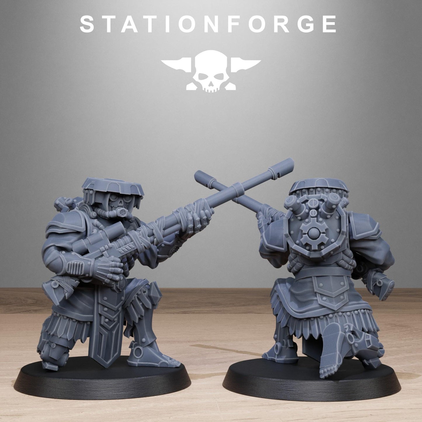 Scavenger Snipers, Space Techno-bots, modular Sci-Fi warriors by STATIONFORGE, Sci-Fi Wargames Cyber-themed Grimdark miniatures