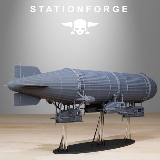 GrimGuard Airship, Modular Resin Zeppelin, Sci-Fi Wargames Proxy by STATIONFORGE