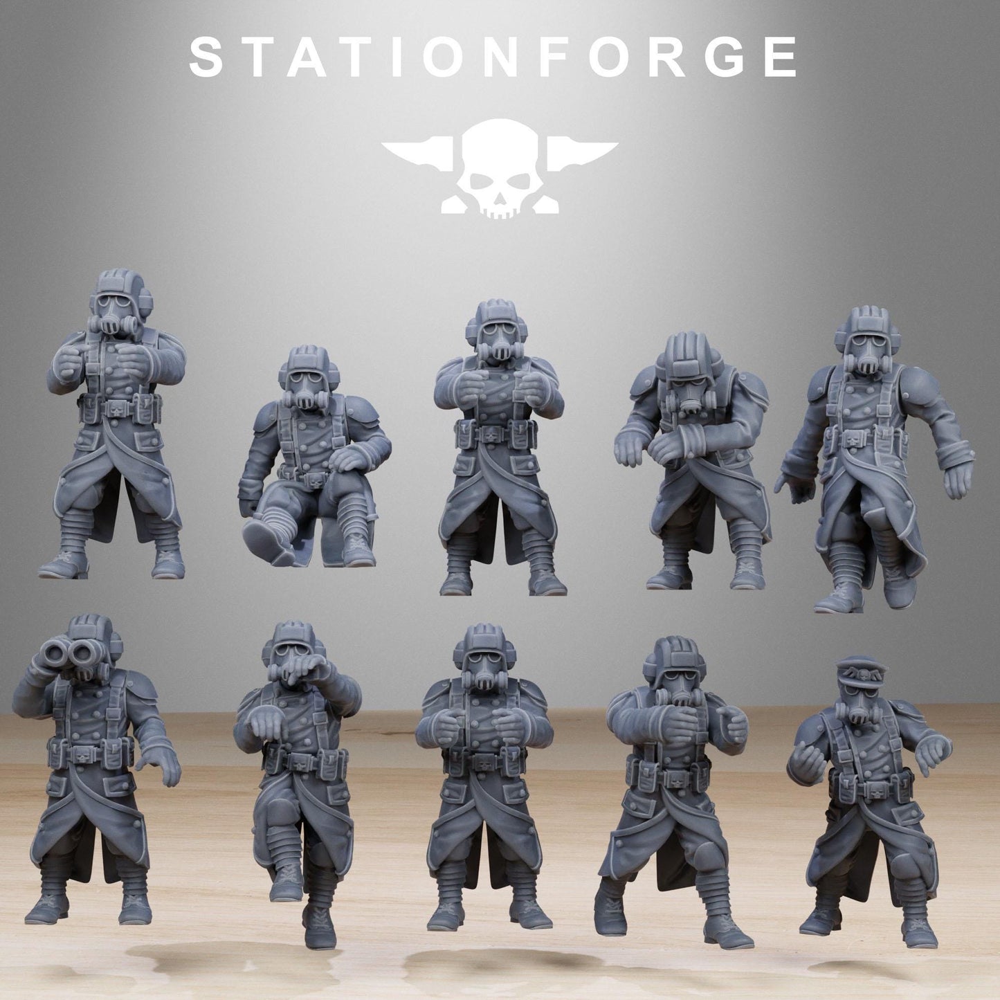 GrimGuard Airship, Modular Sci-Fi Guardsmen Zeppelin by STATIONFORGE, Sci-fi Wargames Proxy, Imperial Guard Airship