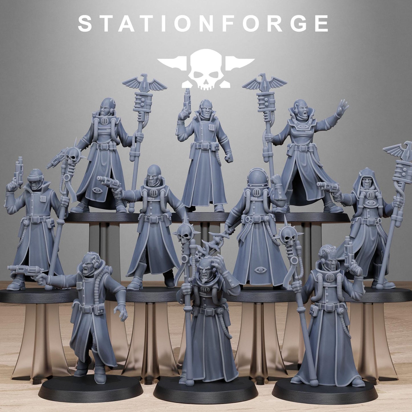 GrimCorp Seers, Imperial Guard Proxy, Sci-Fi Wargames Miniatures by STATIONFORGE