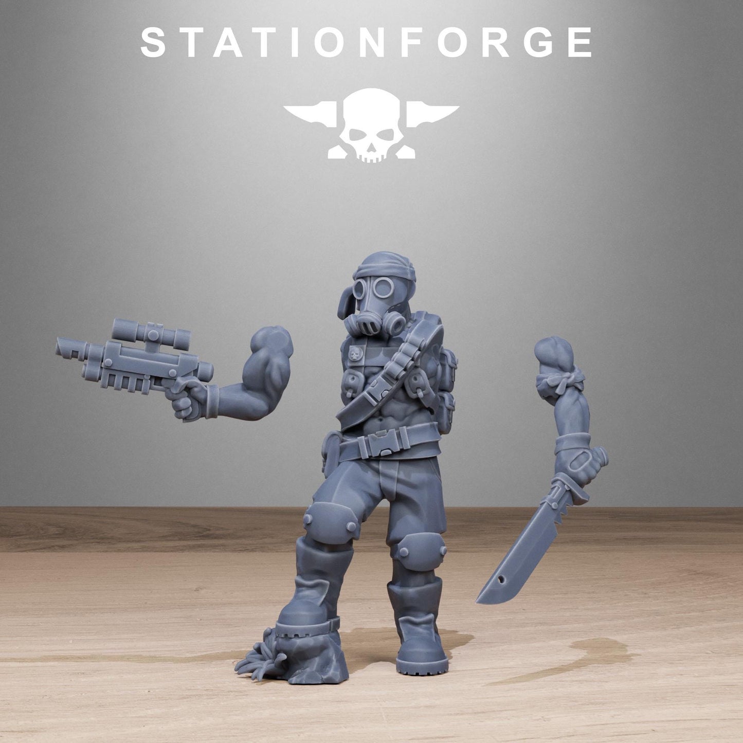 GrimGuard Jungle Fighters 2, Death Korps Proxy, Sci-Fi Wargames Miniatures by STATIONFORGE