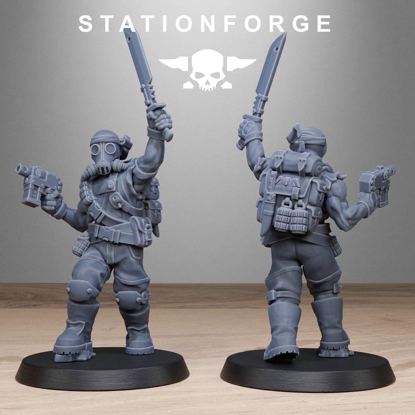 GrimGuard Jungle Fighters 2, Death Korps Proxy, Sci-Fi Wargames Miniatures by STATIONFORGE