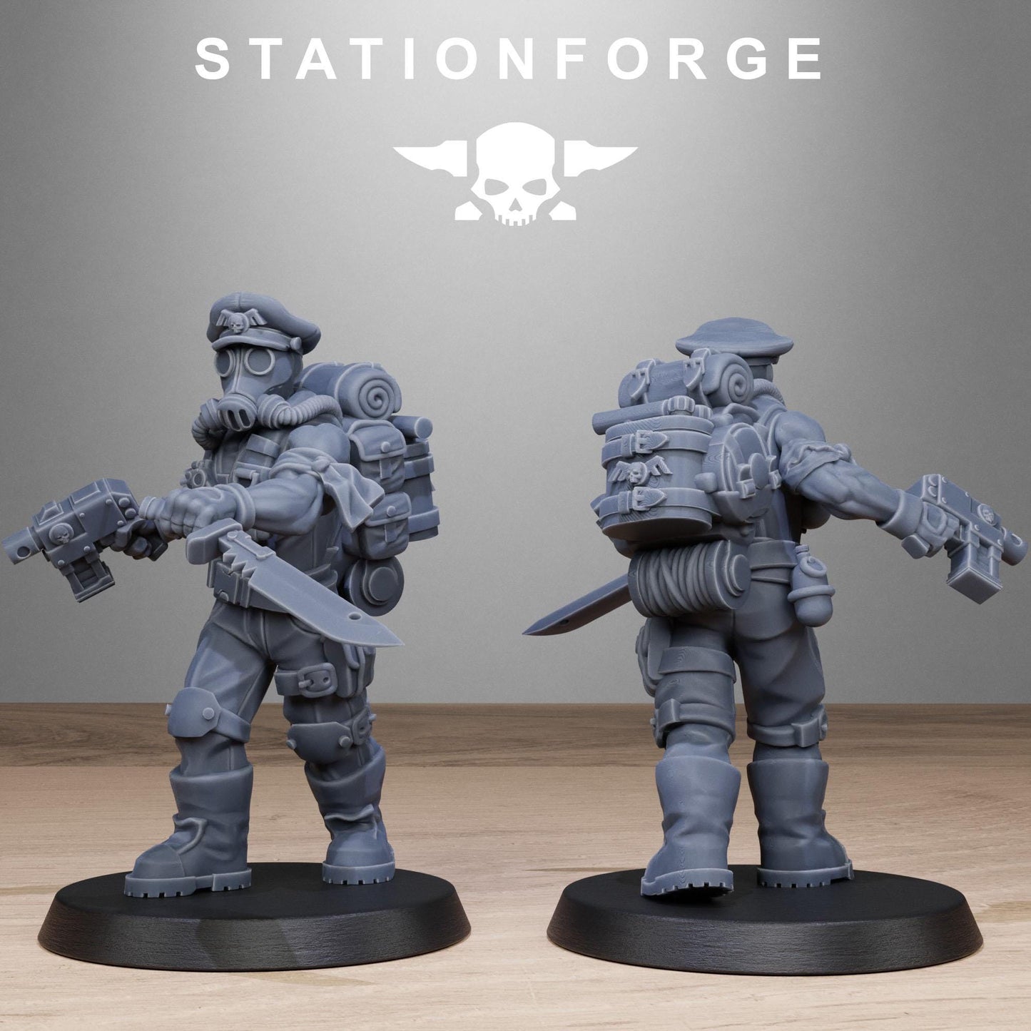 GrimGuard Jungle Fighters 2, Death Korps Proxy, Sci-Fi Wargames Miniatures by STATIONFORGE