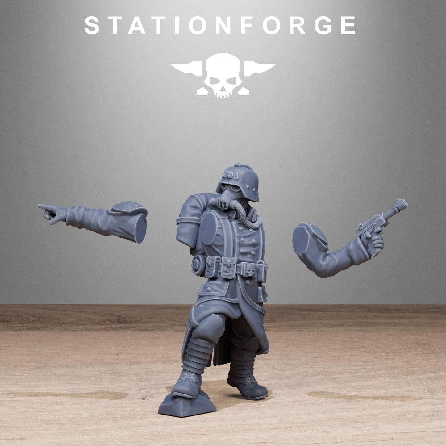 GrimGuard Rocketeers, Death Korps Proxy, Sci-Fi Wargames Miniatures by STATIONFORGE