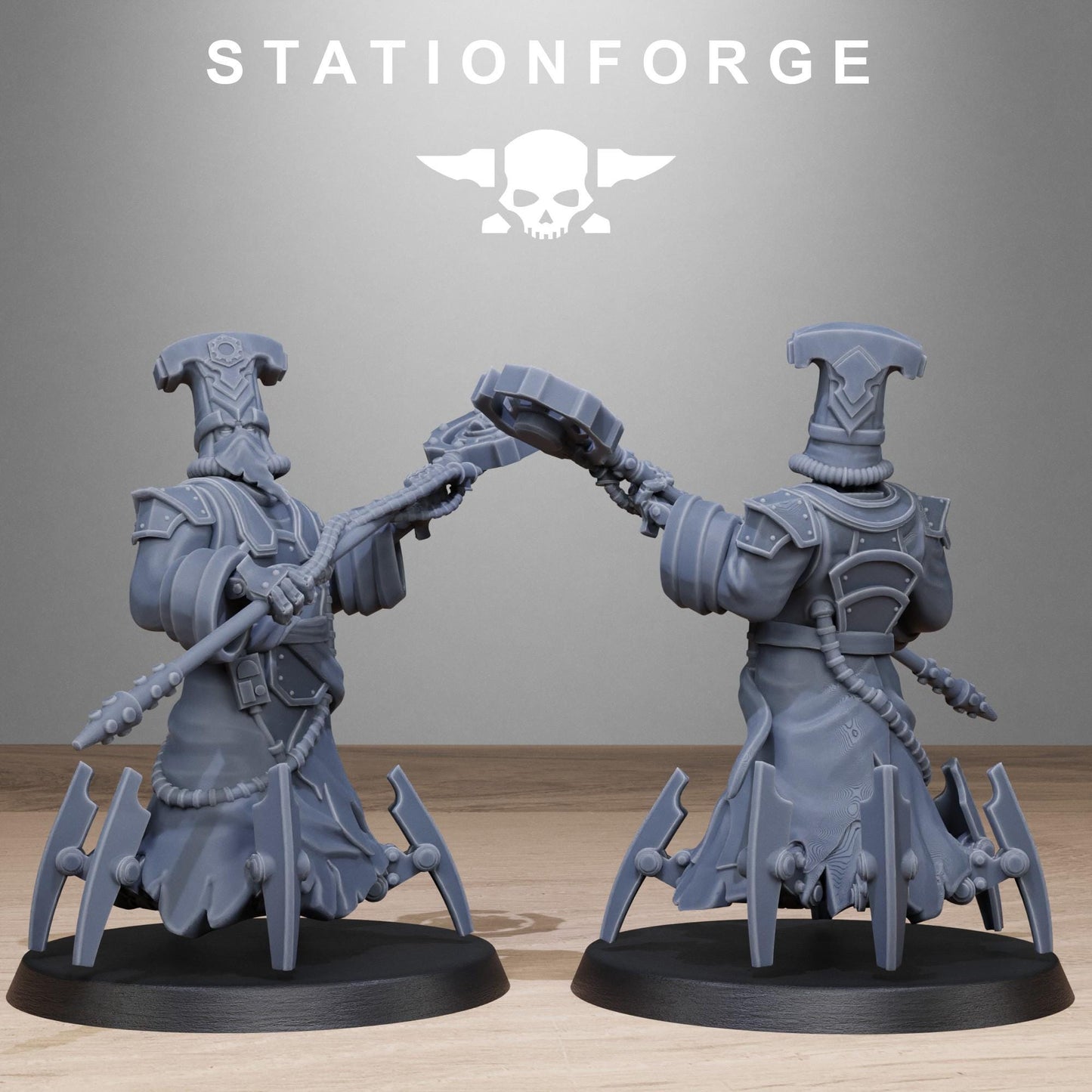 Scavenger Scorchers, Space Techno-bots, modular Sci-Fi warriors by STATIONFORGE, Sci-Fi Wargames Cyber-themed Grimdark miniatures