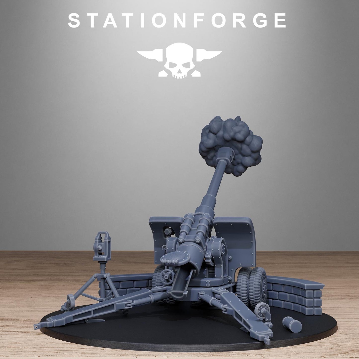 GrimGuard Light Artillery 2.0, Modular Sci-Fi Artillery by STATIONFORGE, Sci-fi Wargames Proxy, Imperial Guard Army Artillery Proxy