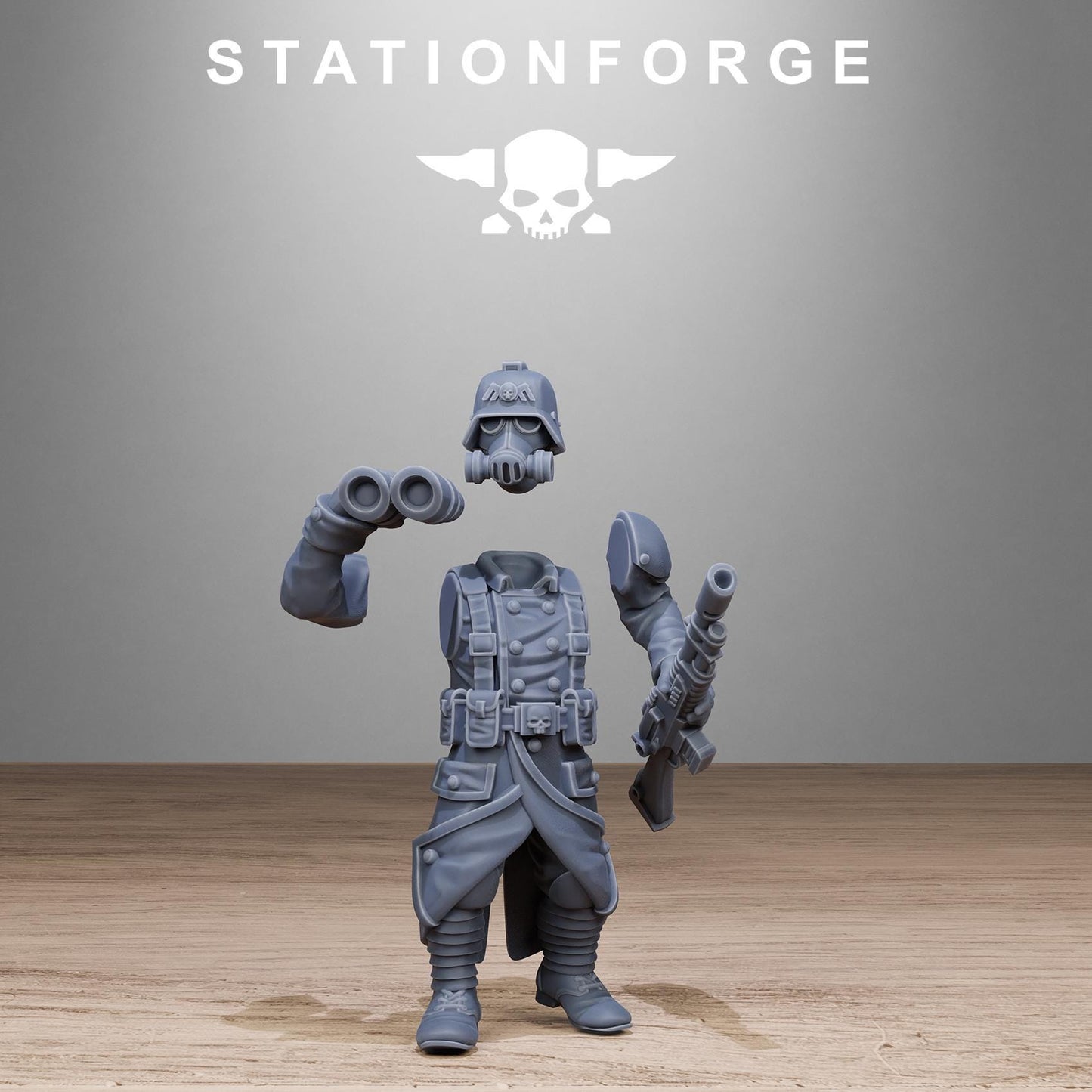GrimGuard Battle Weapons 2.0, Heavy Weapons Team,  Imperial Guard Miniatures by STATIONFORGE