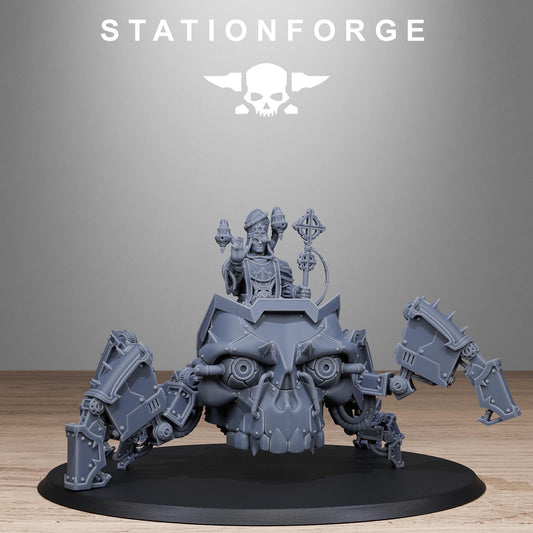 Scavenger Lectern Walker, Space Techno-bots, modular Sci-Fi warriors by STATIONFORGE, Sci-Fi Wargames Cyber-themed Grimdark miniatures