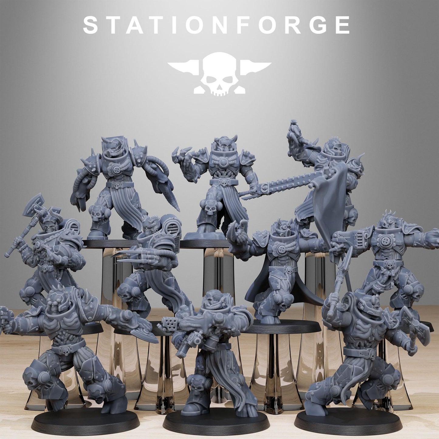 Socratis Corrupted Mutants, Modular Sci-Fi Marine warriors by STATIONFORGE, Grimdark Wargames Proxy
