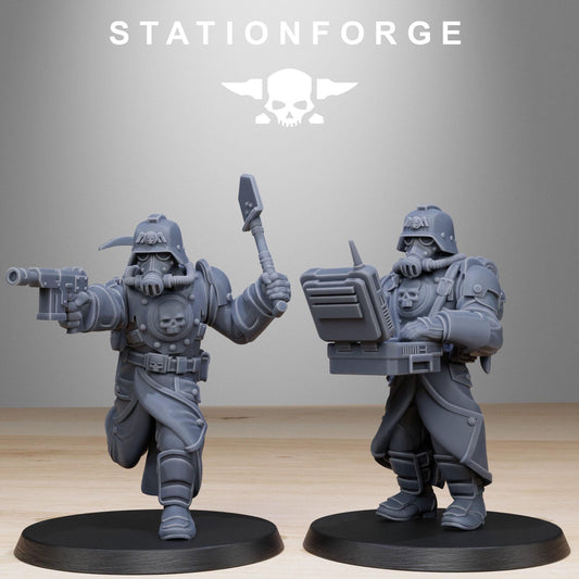 GrimGuard Bombardiers, Death Korps Proxy, Sci-Fi Wargames Miniatures by STATIONFORGE