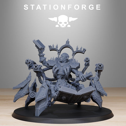 Scavenger Librarian, Space Techno-bots, modular Sci-Fi warriors by STATIONFORGE, Sci-Fi Wargames Cyber-themed Grimdark miniatures
