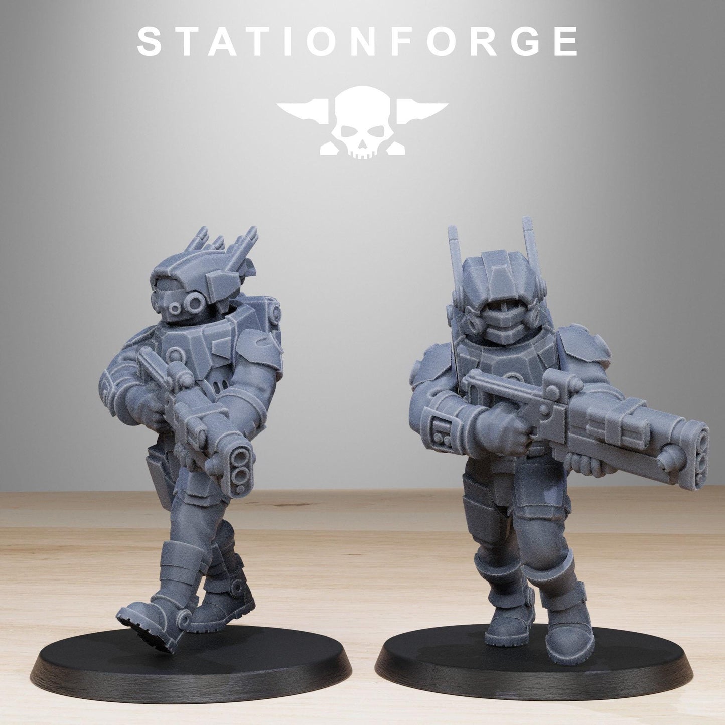 Tarion Assault Squad, Communitarian Alien Infantry, Sci-Fi Wargames Miniatures by STATIONFORGE