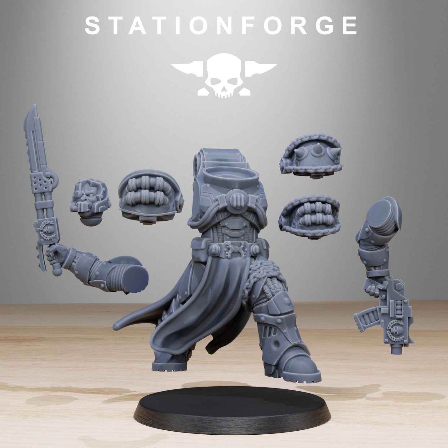 Socratis Militants, Modular Sci-Fi Marine warriors by STATIONFORGE, Grimdark Wargames Proxy