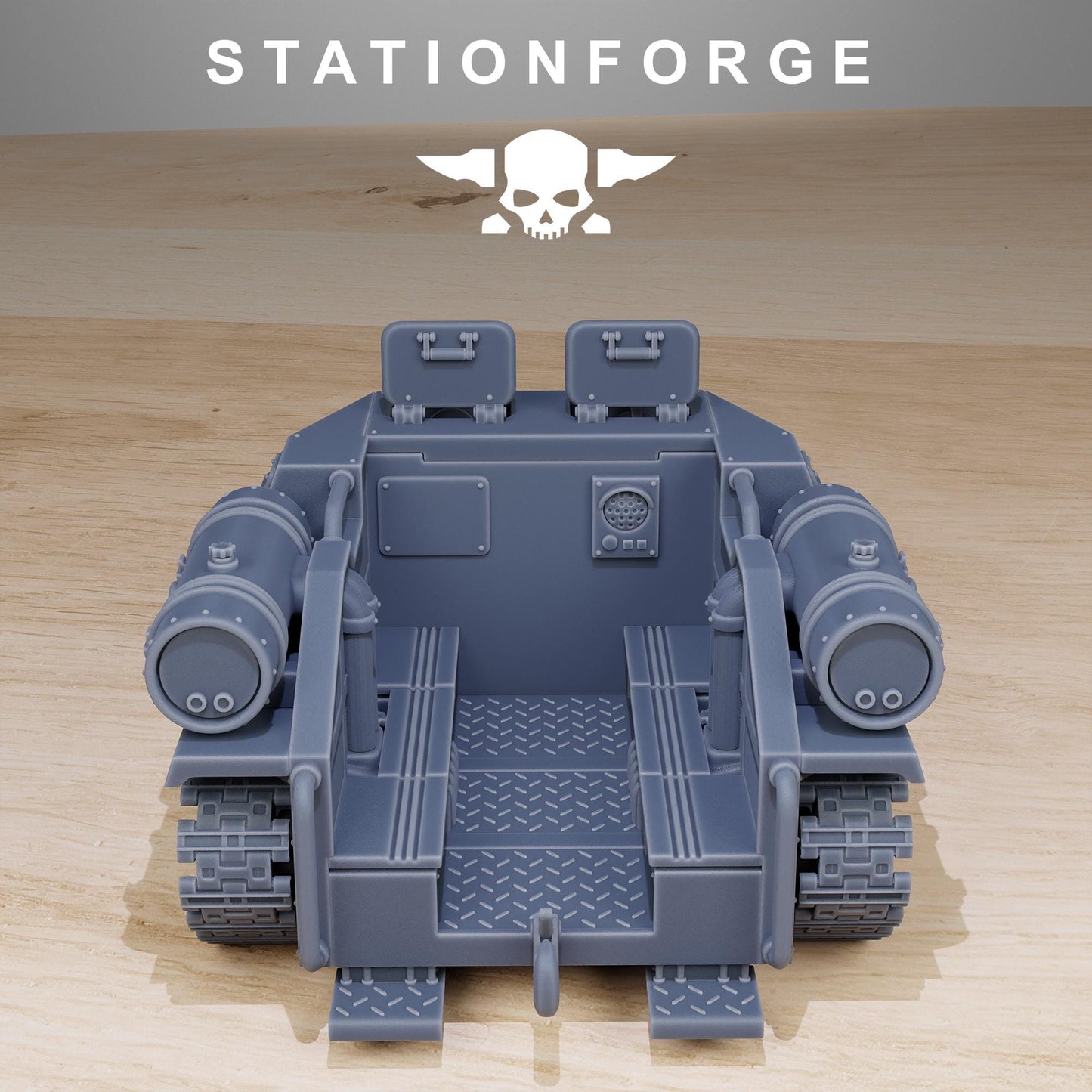 GrimGuard Tankette, Modular Sci-Fi Guardsmen Vehicle by STATIONFORGE, Sci-fi Wargames Proxy, Imperial Guard Transport Truck