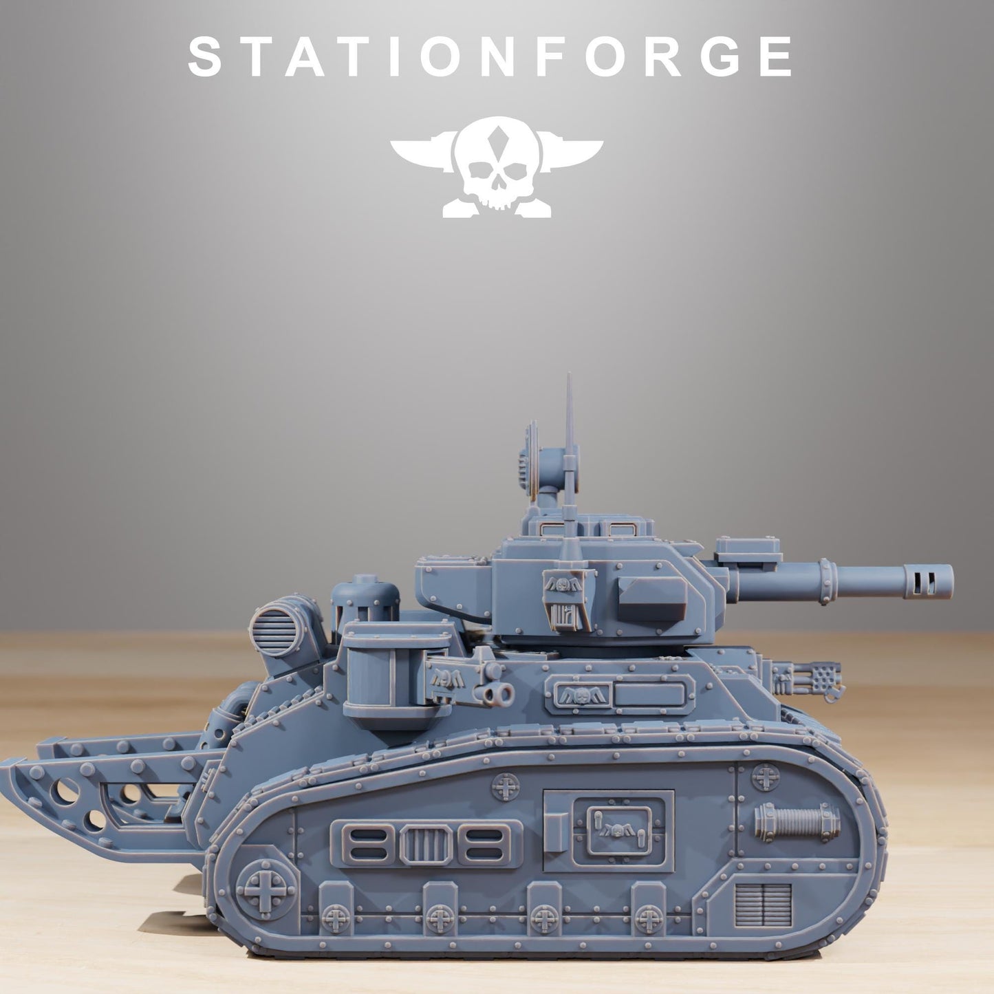 GrimGuard Light Tank - GrimGuard Main Battle Tank, Sci-Fi Space Guard Soldiers by STATIONFORGE