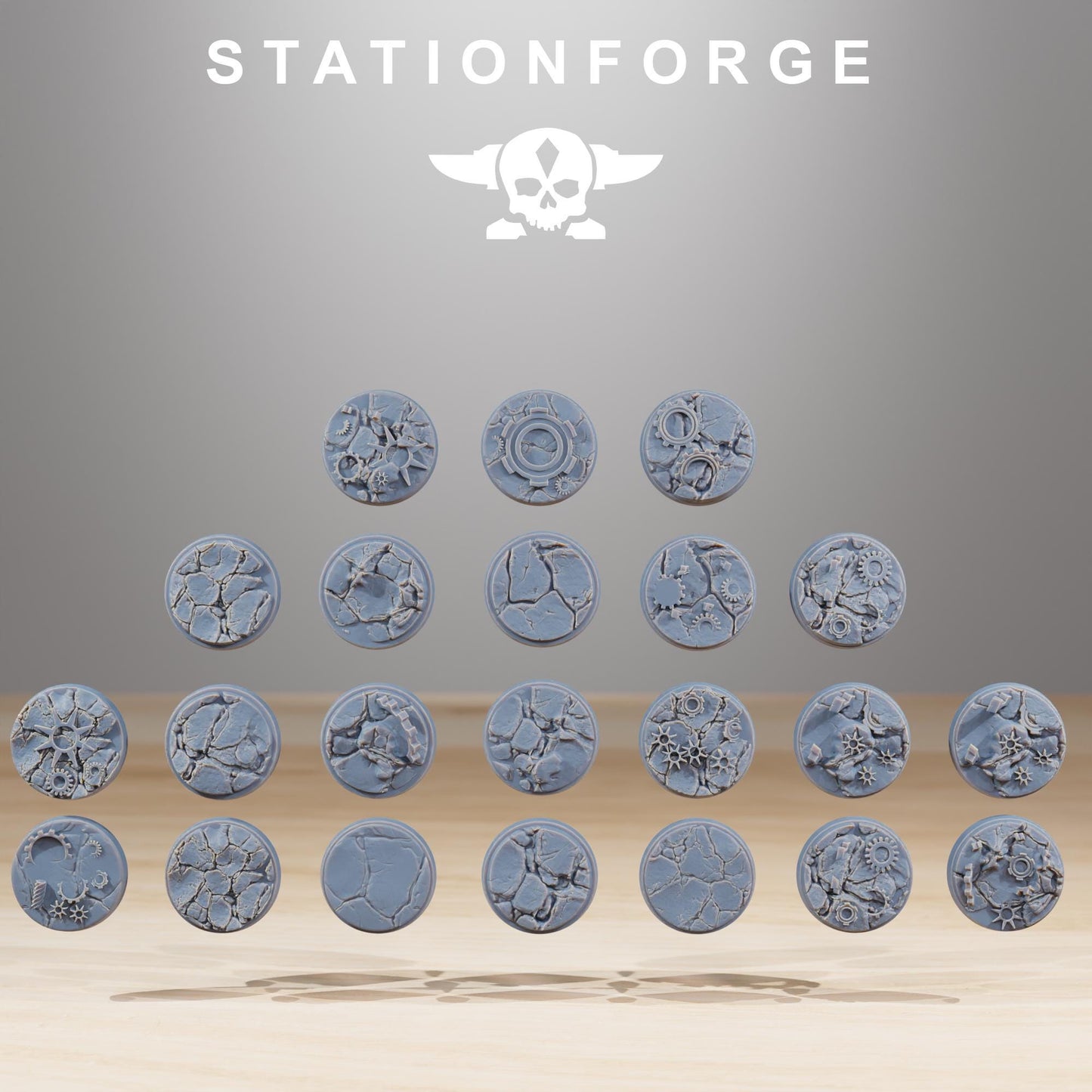 Deserted 25mm Bases - Round Bases for use in Tabletop Wargames