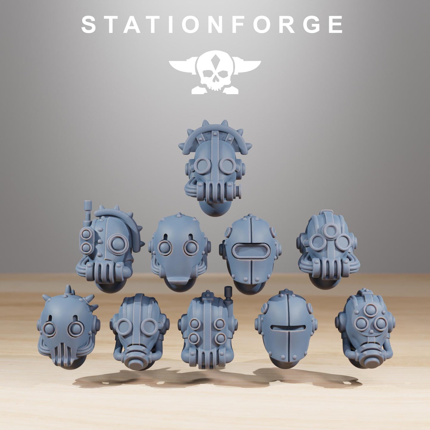 Scavenger Junkbots, Space Techno-bots, modular Sci-Fi warriors by STATIONFORGE, Sci-Fi Wargames Cyber-themed Grimdark miniatures