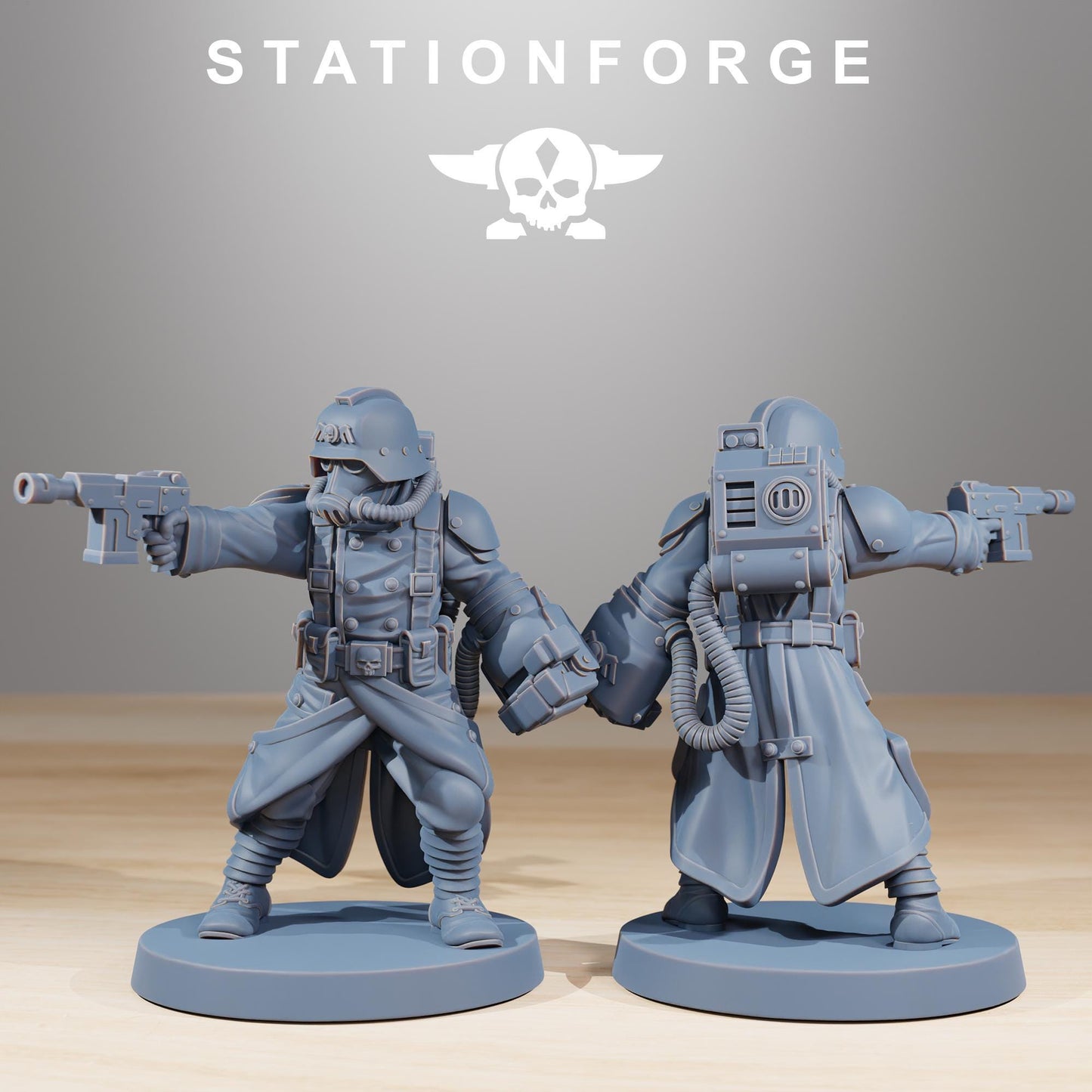 GrimGuard Acolytes, Death Korps Proxy, Sci-Fi Wargames Miniatures by STATIONFORGE