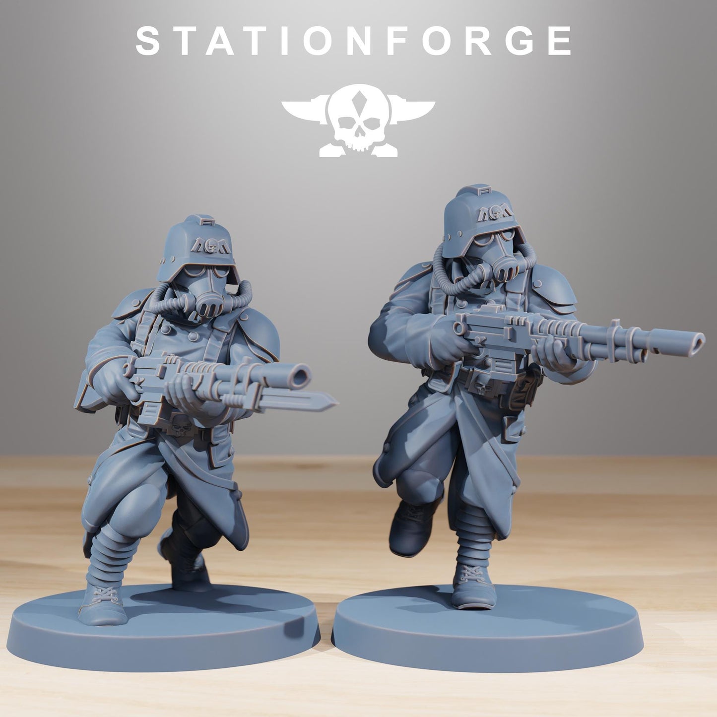 GrimGuard Acolytes, Death Korps Proxy, Sci-Fi Wargames Miniatures by STATIONFORGE