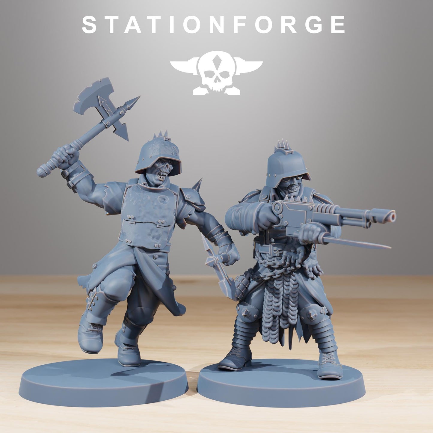 Corrupted Guard, Chaos Worshipper Sci-Fi Wargames Miniatures by STATIONFORGE, Corrupted Imperial Guard