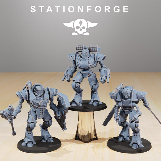 Scavenger Exutars, Mechanical Robot Infantry, Sci-Fi Wargames Miniatures by STATIONFORGE