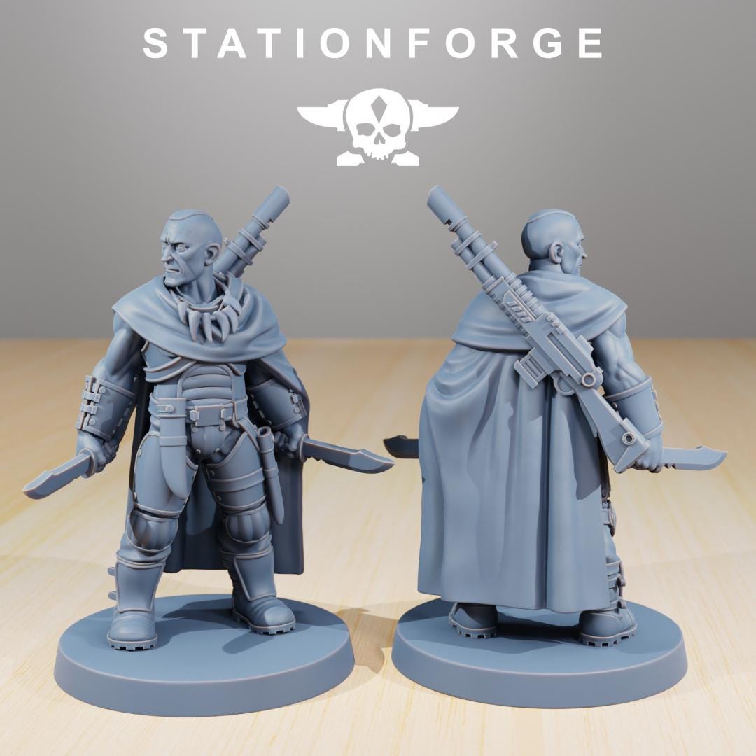 Vaskar Orkaz Hunters, Death Korps Proxy, Sci-Fi Wargames Miniatures by STATIONFORGE