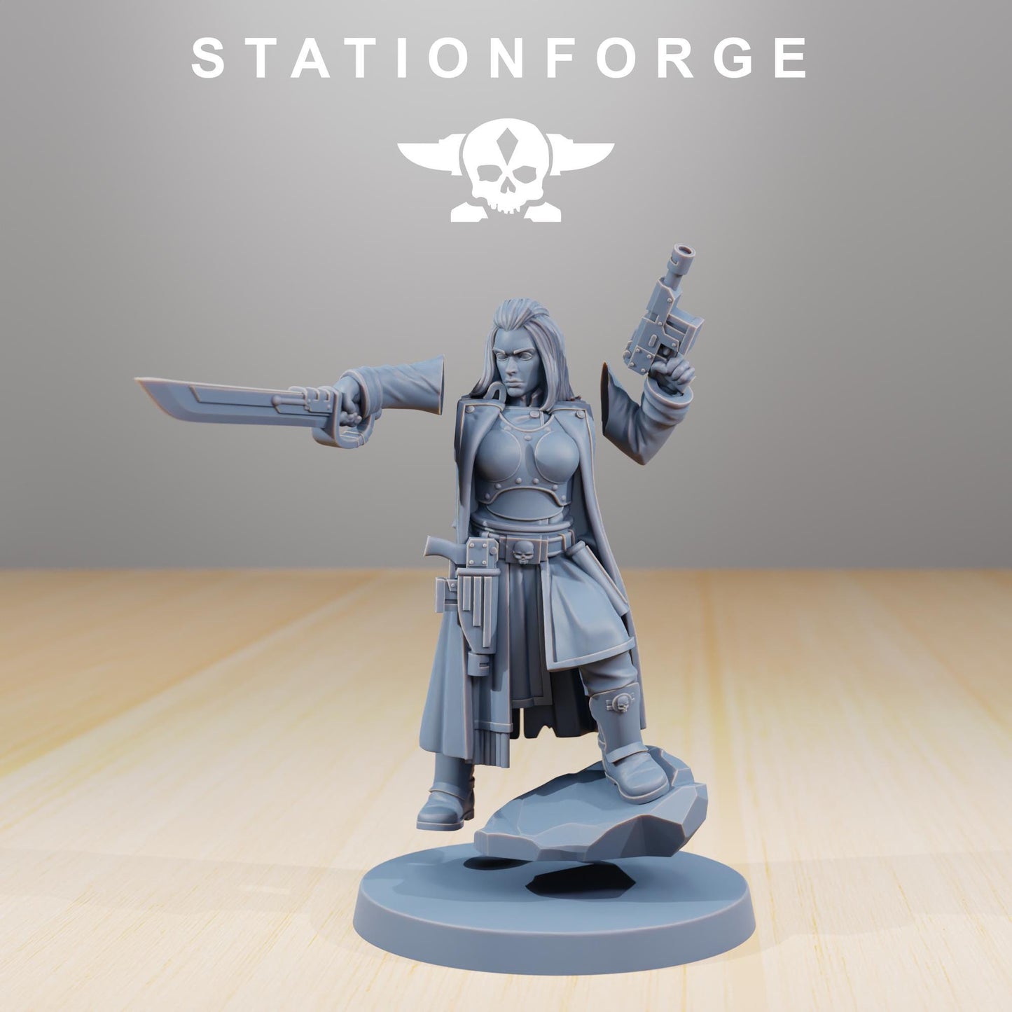 Vaskar - The Duchess, Death Korps Proxy, Sci-Fi Wargames Miniatures by STATIONFORGE