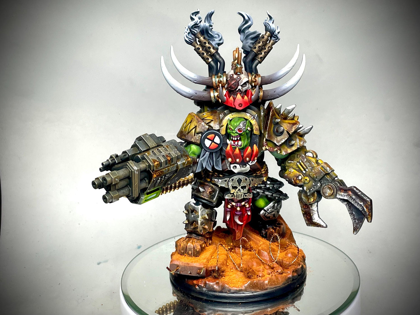 Orkaz Grand Nutta, Space-Faring Orkish Menace Sculpted by STATIONFORGE, Grimdark Compatible, Sci-Fi Wargame Scale