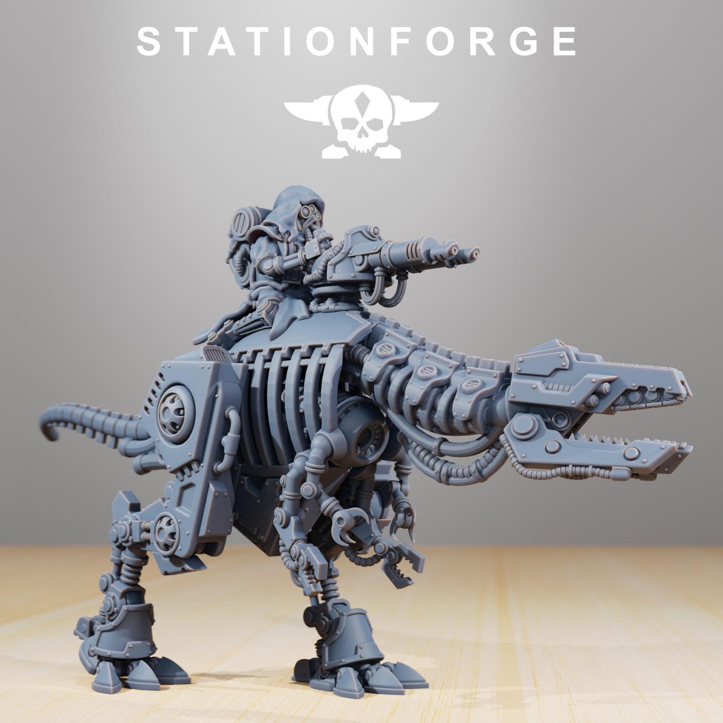 Scavenger Alpha Rider, Space Techno-bots, modular Sci-Fi warriors by STATIONFORGE, Sci-Fi Wargames Cyber-themed Grimdark miniatures