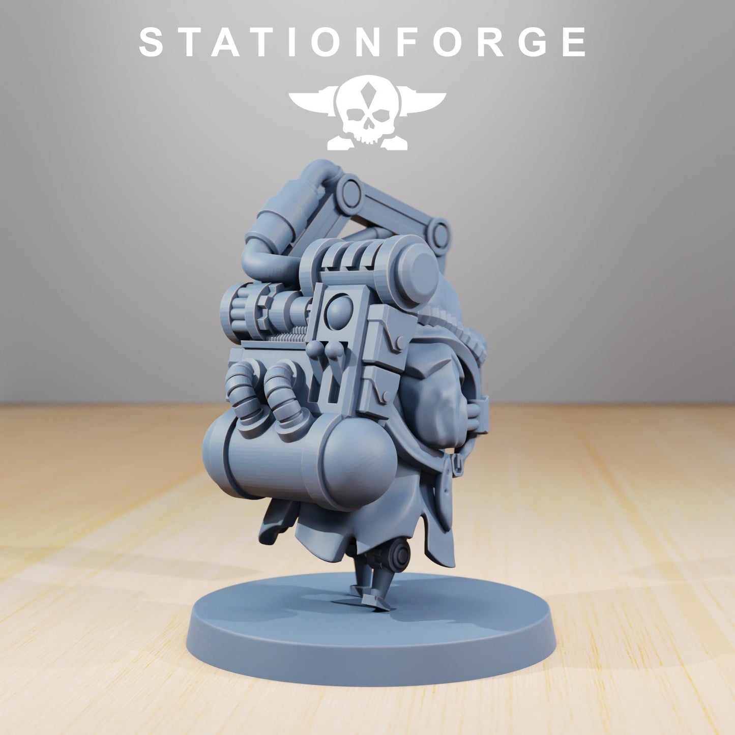 Scavenger Adventurer, Space Techno-bots, modular Sci-Fi warriors by STATIONFORGE, Sci-Fi Wargames Cyber-themed Grimdark miniatures