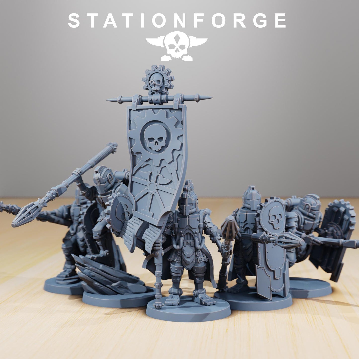 Scavenger Legio, Space Techno-bots, modular Sci-Fi warriors by STATIONFORGE, Sci-Fi Wargames Cyber-themed Grimdark miniatures