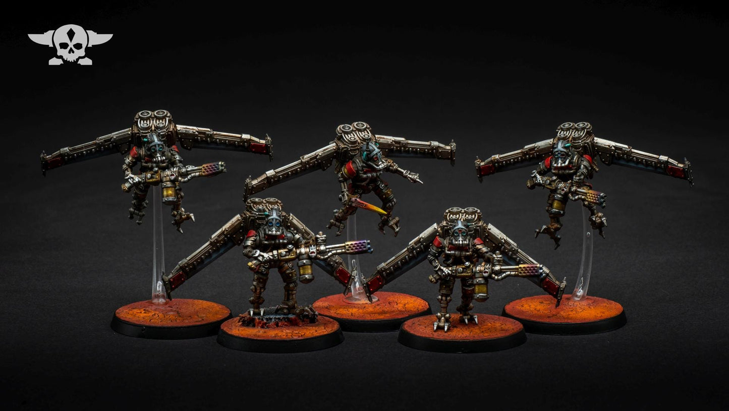 Scavenger Operators, Space Techno-bots, modular Sci-Fi warriors by STATIONFORGE, Sci-Fi Wargames Cyber-themed Grimdark miniatures