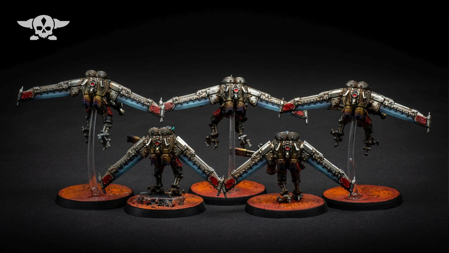 Scavenger Operators, Space Techno-bots, modular Sci-Fi warriors by STATIONFORGE, Sci-Fi Wargames Cyber-themed Grimdark miniatures