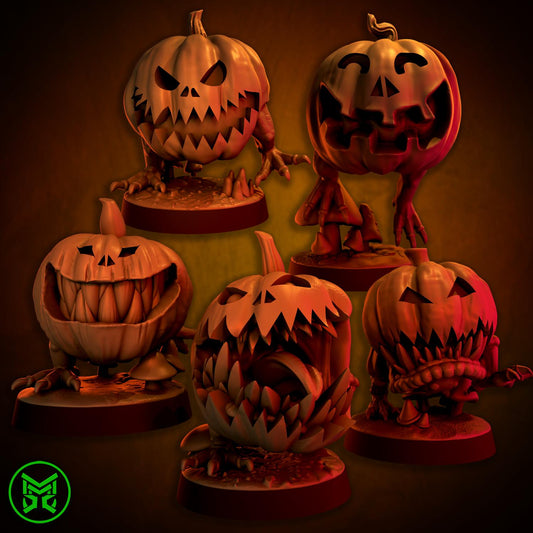 Halloween Chompaz, Space-Faring Orkish Menace Sculpted by Mekka Miniatures, Grimdark Compatible, Scaled for Sci-Fi Miniature Wargames