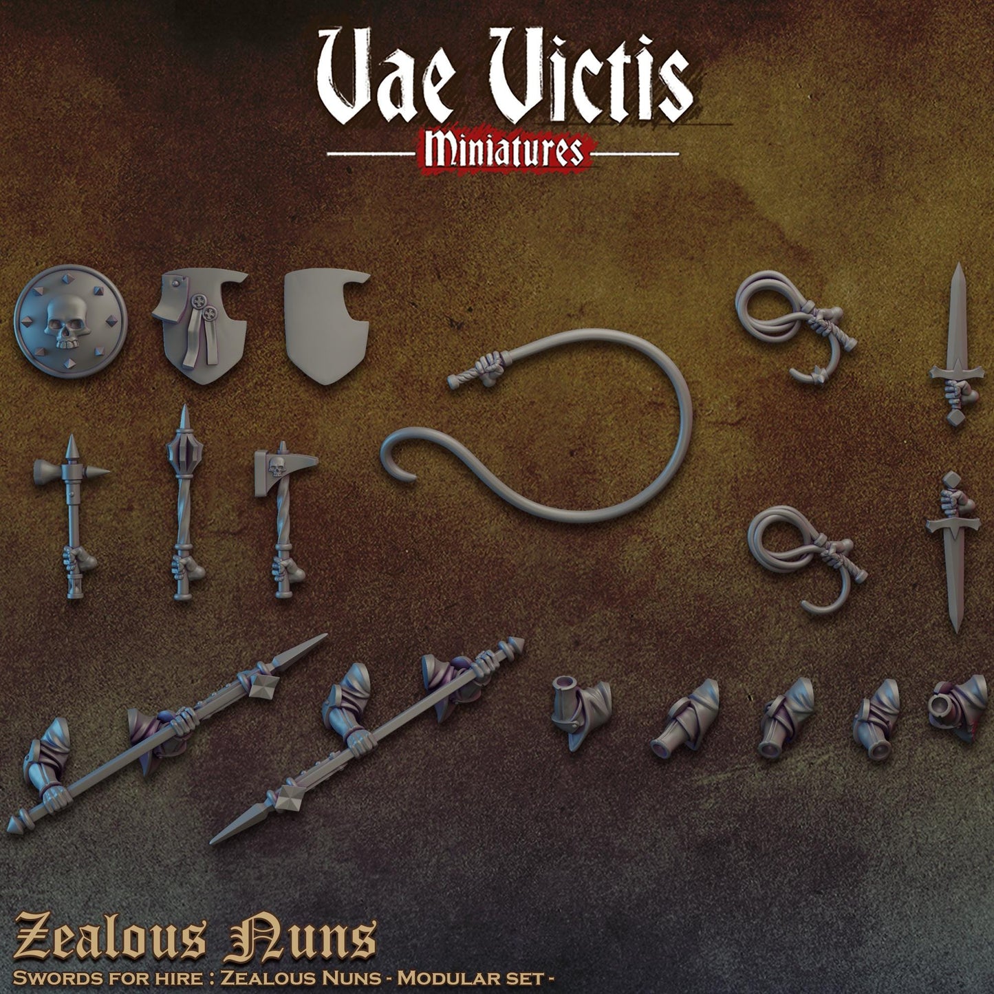 Zealous nuns vol 01, Bits and Weapon Conversions Fantasy by Vae Victis, perfect for Fantasy Wargames and RPGs