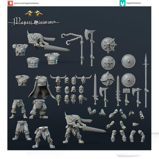 Norse Explorers, Fantasy Skirmish Miniatures by Magori Miniatures, perfect for Fantasy Wargames and RPGs