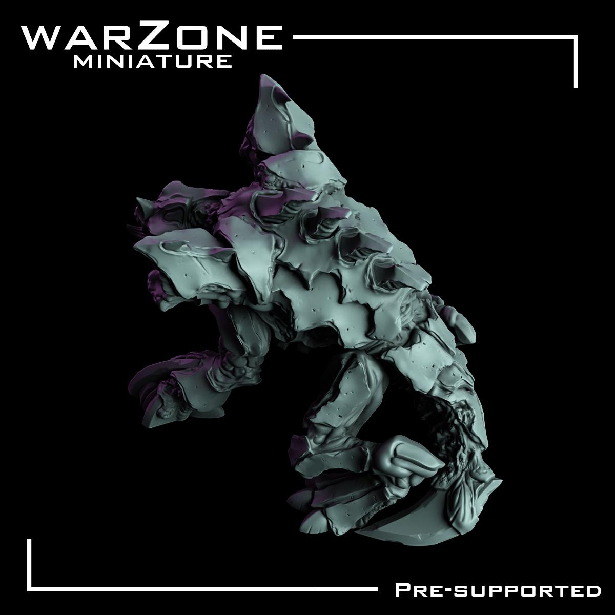 Space Bugs - Exospitter, Heretic Daemon Tank Sculpted by WarZone Miniature, Scaled for Sci-Fi Miniature Wargames