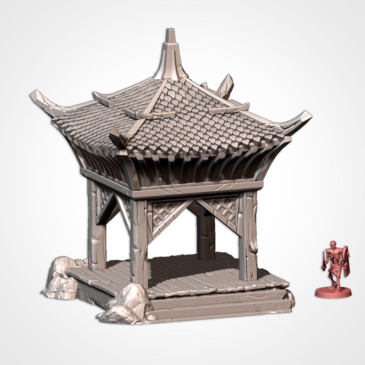 ORIENTAL BUILDINGS Modular Wargaming Ancient World Terrain by Txarli Factory for Tabletop Wargames