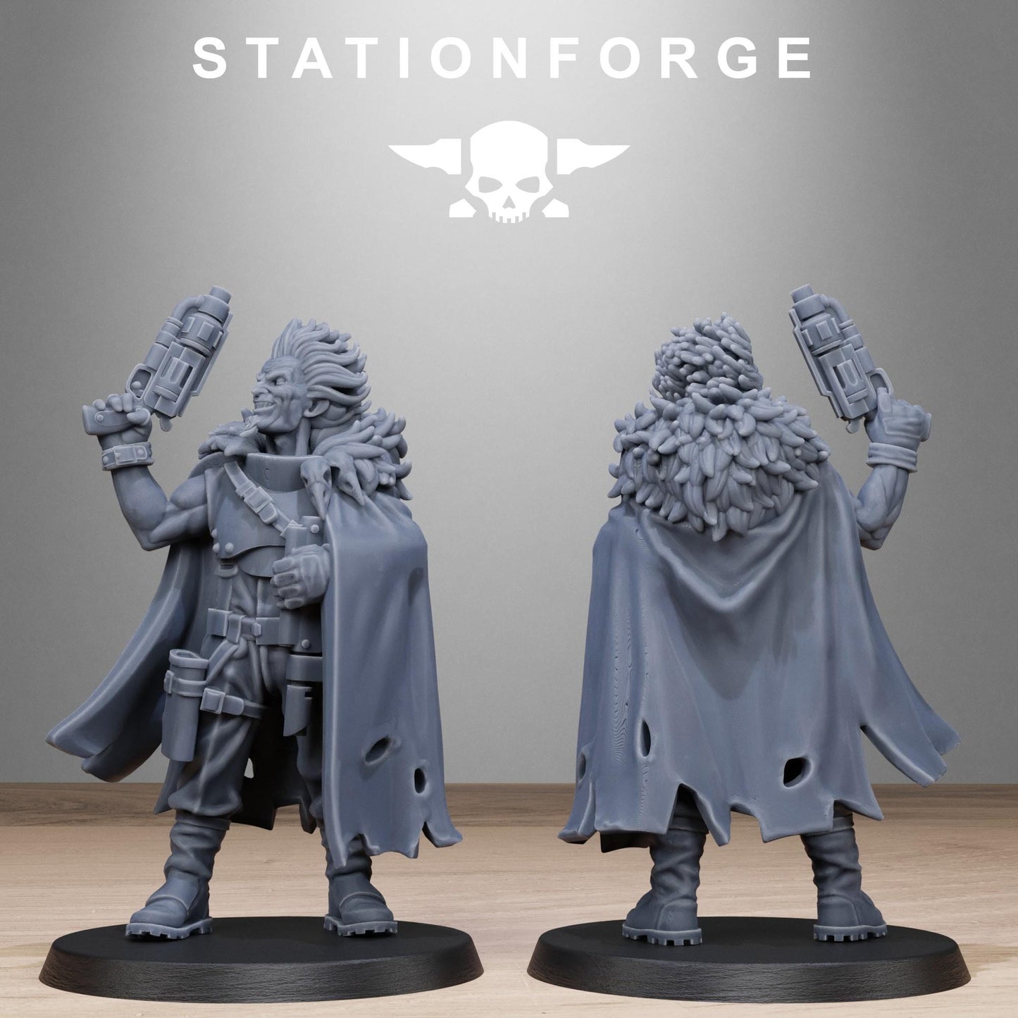 Techno Savage Barbarians, Chaos Worshipper Sci-Fi Wargames Miniatures by STATIONFORGE, Corrupted Imperial Guard